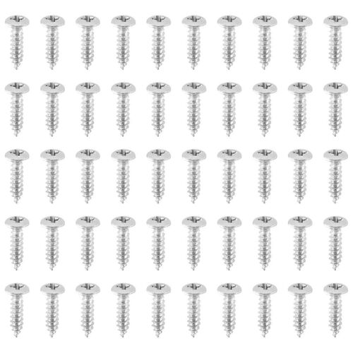 50x Vis De Guitare Basse Pièces Pour Plaques De Rayure Pickguard,Argent
