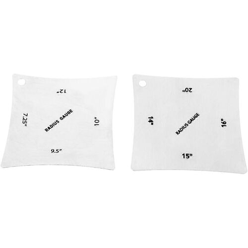 2pcs Guitare Touche Touche Selle Selle Écrou Rayon Jauge Mesure Outil En Acier Inoxydable