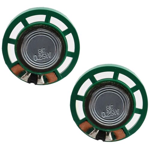 2 Pcs 1/4W 0.25W 8Ohm 27mm rond aimant externe haut-parleur haut-parleur, amplificateur de son, accessoires de haut-parleur