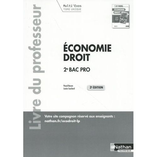 Economie-Droit 2de Bac Pro - Livre Du Professeur