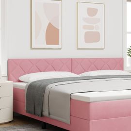 Tête De Lit Vidaxl Design En Blocs De Diamant Rose 200 Cm Velours