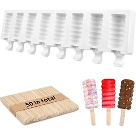 Moule À Glace 8 Compartiments, Moule À Gâteau Magnum, Moule À Glace En Silicone Réutilisable