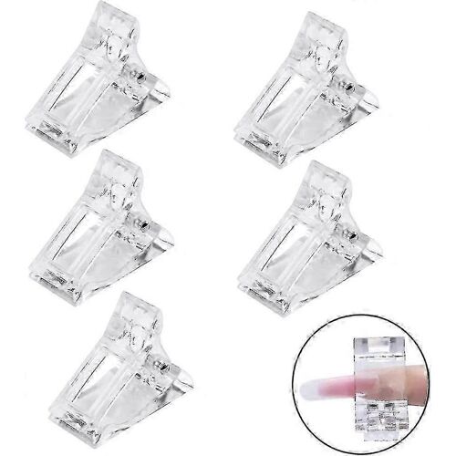 Clip D'ongles Transparents,Poly Gel Construction Rapide Pinces À Ongles Extension De Doigt Uv Kit De Construction Rapide D'ongles Outils De Manucure En Plastique Pour Poly Gel (