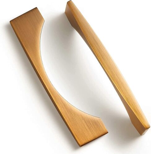 Poignée d'armoire de cuisine,Poignée d'armoire de cuisine,Poignée d'armoire dorée,2 unités,entraxe du trou 128 mm