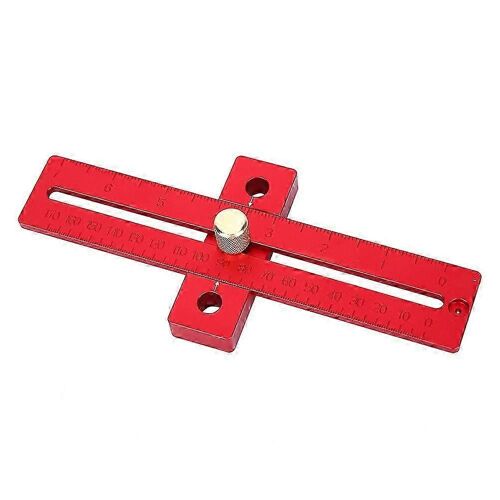 Règle de marquage Accessoire pour le travail du bois en forme de T Surface anodisée Échelle claire Alliage d'aluminium 170mm