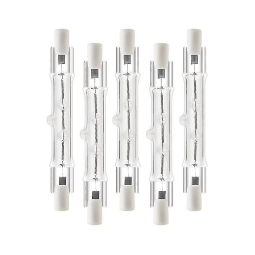 Paquet De 5 R7s 118mm 300w 230v,R7s Ampoule Linéaire Halogène,Lampe Halogène À Intensité Variable Pour La Construction Wo