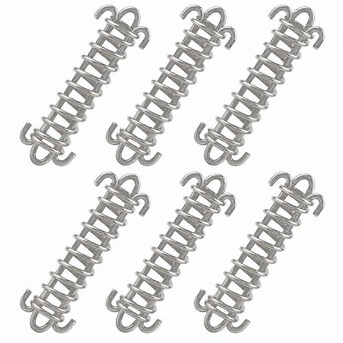 6pcs Corde De Tente Robuste,Boucle De Corde À Ressort En Acier Inoxydable,Pour Bâche,Tente,Treillis Métallique