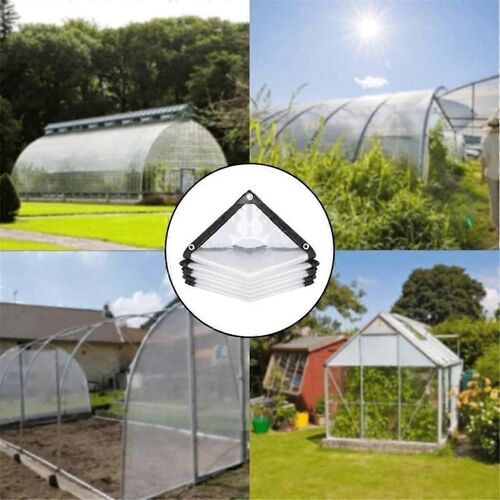 6.6x6.6 Ft Bâches Imperméables Transparentes,Bâche Avec,Bâches Transparentes Pour Patio,Pour Couvrir Le Canop De Porche Du Poulailler