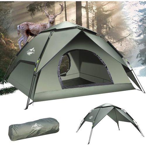Letnerny-Tente De Camping Instantanée Automatique Pour 2 À 3 Personnes, Double Couche, Imperméable Et Coupe-Vent, Ultra Légère, Protection Uv, Installation Facile Pour Le Trekking, Les Familles, La R