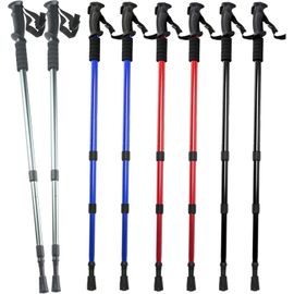 Paire De Bâtons De Marche Nordique Télescopiques De 100cm À 135cm,Réglables Très Légers En Alliage D'aluminium Antichocs Caoutchouc Et Capuchons De Protection,Bâtons De Randonnée,Trekking