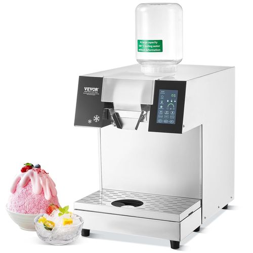 LETNERNY-Machine À Glace Râpée De Neige Commerciale, Machine À Râper La Glace 180 Kg/24H, Machine À Glace Pilée En Inox, Système De Refroidissement Par Liquide, Glace Rasée Pour Dessert Boulangerie C