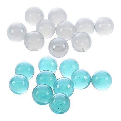 20 Pcs Billes 16mm Verre Billes Knicker Boules de Verre Décoration Couleur Pépites Jouet Bleu et par