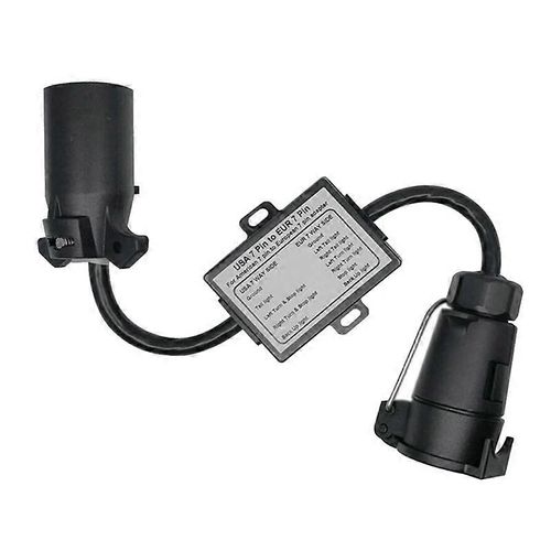 Connecteur D'éclairage De Remorque États-Unis Vers Ue Prise À 7 Voies Adaptateur De Fiche Lien De Véhicule Connecteur De Remorque Barre De Remorquage