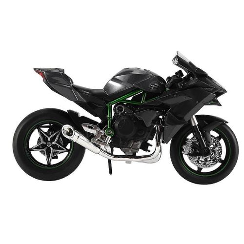 1:12 H2 R Moto Moulé Sous Pression Alliage Modèle Jouet Collection Noir