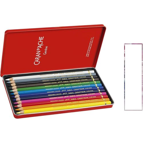 Checarzhn--No1-Pablo. 12 Crayons De Couleurs Permanents Artistes + 1 Cart