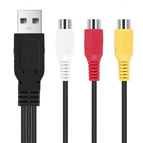 Câble USB vers 3RCA USB femelle vers 3 RVB Vidéo AV Adaptateur composite Convertisseur Câble Cordon Connecteur Câble