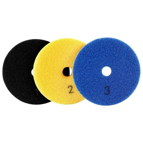 3 Pièces 100Mm Diamant Flexible Humide & Sec Tampons De Polissage 3 Étape Sol Polonais Pour Pierre Marbre Tuile