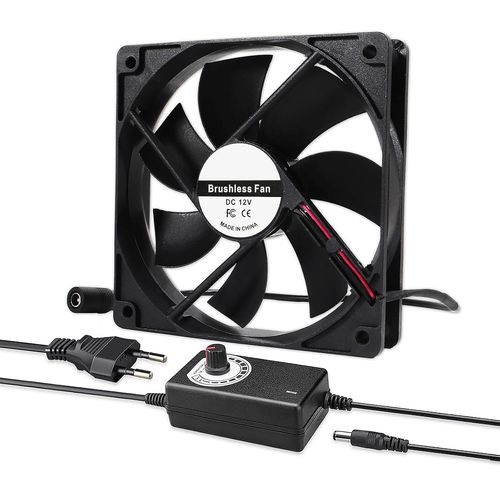 Ventilateur De Boîtier,120 Mm,Ac 220 Et 240 V,3000 Tr/Min,Avec Contrôle De Vitesse Jusqu'À 12 V,Double Roulement À Billes,114 Cfm,Pour Armoire,Poste De Travail,Châssis Et Serveur