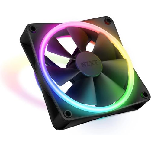 ChenQuanSarl-F120 Rgb Duo - Rf-D12Sf-B1 - Ventilateur Rgb Double Led De 120 Mm - 20 Led Configurables Individuellement - Airflow Et Pression Statique Équilibrées - Commande Pwm - Noir