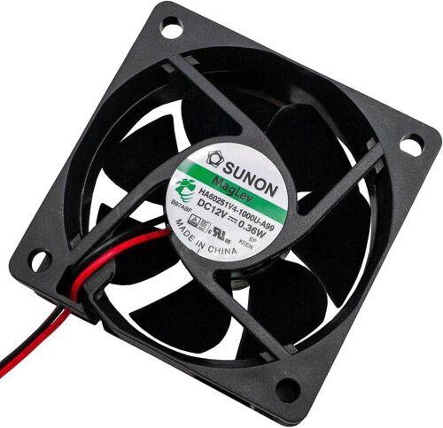 Fan Ventilateur 12V DC 0,24W 60x60x25mm 23,4m³/h 2500U/Min 23,4m³/h Sunon HA60251V41000UA99