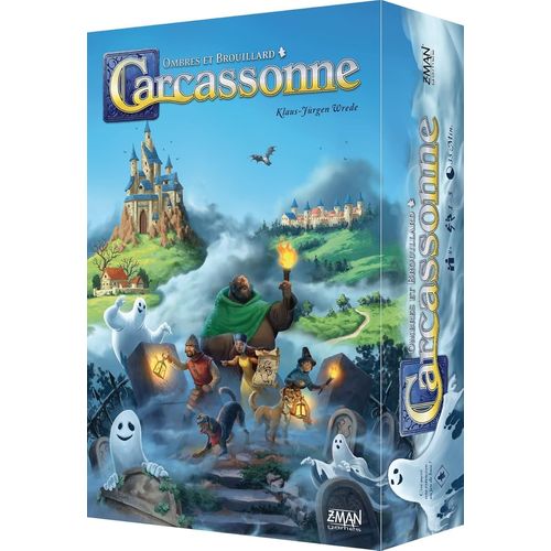 Asfasfq-Asmodee - Carcassonne : Ombres Et Brouillard - Jeux De Société - Jeu De Tuiles - Famille Et Enfants À Partir De 8 Ans - 1 À 5 Joueurs - 35 Min, Hans Im Glück - Version Française