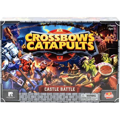 Chenquansarl-Crossbows & Catapults - Jeu De Société De Stratégie Pour Enfants Dès 7 Ans - Bataille De Catapultes Contre Châteaux - Constructions Légendaires & Destructions Épiques - 2 Joueurs - 20 À
