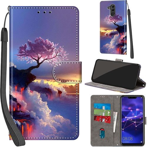 Wwp-Coque Pour Huawei Mate 20 Lite, Huawei Mate 20 Lite Coque [Housse En Cuir Pu Premium] [Etui À Rabat] [Pochette De Portefeuille], Étui De Protection Pour Huawei Mate 20 Lite