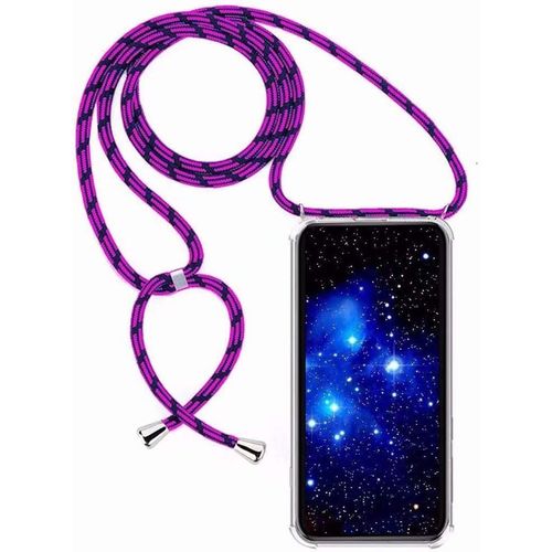 Coque Compatible Avec Huawei Y6 2018/Honor 7a,Coque Avec Cordon,¿¿Tui De Protection En Silicone Avec Collier Case Portable Cover,Violet