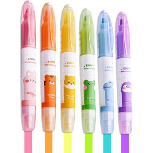 Kalanka-6 Pièces Surligneur Effaçable, Magic Highlighters, Double Pointe Pour Surligner Et Effacer, Bible Marker Stylos, Pour Enfants Adultes Étudiants École Fournitures De Bureau