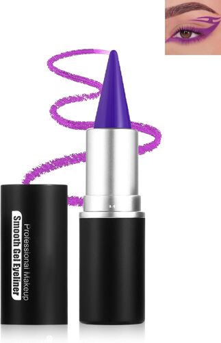 Kal-Gel Eyeliner Creme Waterproof Violet, Couleur Longue Durée, Lisse Et Mat Crayon Yeux Sans Bavure, Bâtons De Peinture Pour Le Visage Hautement Pigmentés, Cadeau Maquillage Femme Pour Les Yeux, Veg 