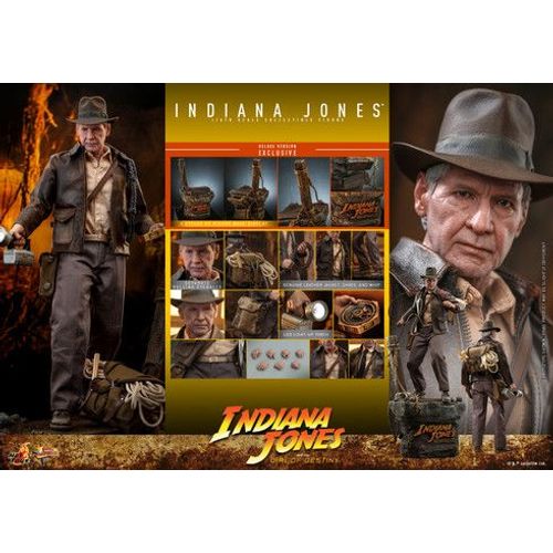 Hot Toys Mms717 Indiana Jones Et Le Cadran De La Destinée Collectible Action Figurine 1/6 Indiana Jones (Deluxe Version) 30cm