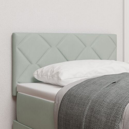 vidaXL Tête de Lit en Design Blocs Diamant Gris Clair 80 cm Velours