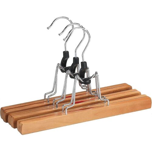 Cintre pantalon naturel - Lot de 3, bois, 25 x 16,5 x 2,2 cm, marron