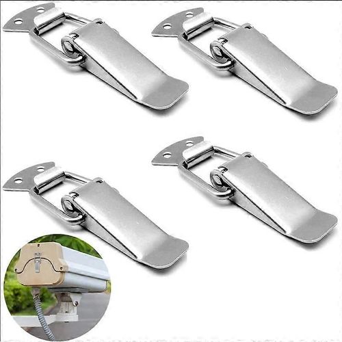 Pièces en acier inoxydable Tension Latch Box Latch Levier Lock Latch pour boîte,boîte à outils,tiroir,armoire,coffre,vis incluses