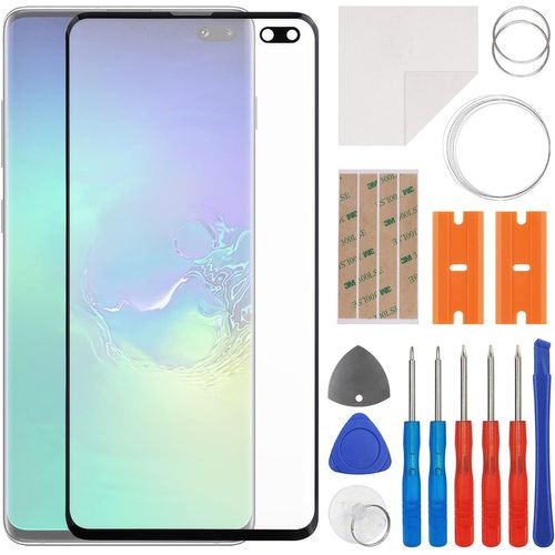 Kal-Kit De Réparation D'écran En Verre Pour Samsung Galaxy S10+ Sm-G975 Avec Kit D'outils