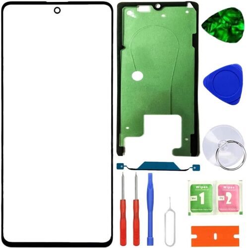Kal-Kit De Remplacement De Réparation Ecran Tactile Vitre Avant Original Pour Samsung Galaxy A71 Sm-A7160 A91 M51s Vitre Frontale Avec Des Outils De Réparation(Noir)