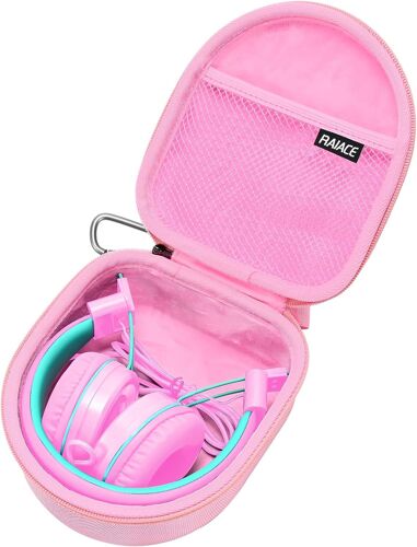 Étui de Rangement pour Casque Compatible avec Les Produits Noot K11/K22/iClever HS 14/Elecder i37/i36/POWMEE M2 pour Enfants (étui Uniquement)-Rose