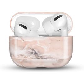 Compatible avec Airpods Pro Housse, Mignon en Marbre PC Dur Cover Portable et Antichoc Housse de Protection Airpods Pro Écouteur Accessoires pour Airpods Pro Boîtier de Charge-Rose