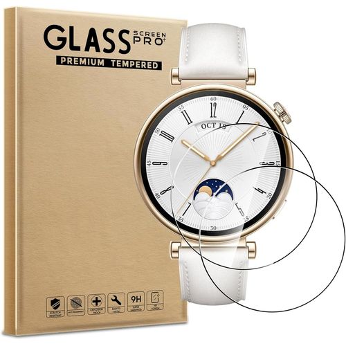 Cauc-Huawei Watch Gt 4 41mm Verre Trempé, [Lot De 2] Protection D'écran Huawei Watch Gt 4 41mm [0.26mm] [Extrêmement Résistant Aux Rayures] [Haute Définition][Facile À Installer]