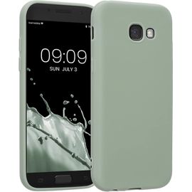 SJZG-Housse Compatible Avec Samsung Galaxy A5 (2017) Coque - Housse De Téléphone Protection Souple En Silicone - Vert Gris