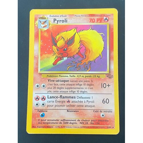 Carte Pokemon Pyroli 3/64 Fr Holo Wizards Jungle