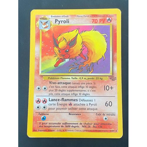 Carte Pokemon Pyroli 3/64 Fr Holo Wizards Jungle