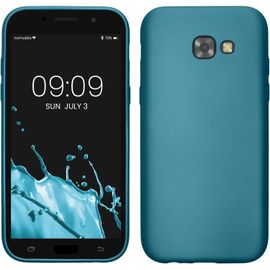 SJZG-Housse Compatible Avec Samsung Galaxy A5 (2017) Coque - Housse De Téléphone Protection Souple En Tpu - Bleu Métal