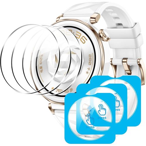 Pack X3 Verre Trempé 9h Pour Huawei Watch Gt 5 Pro 42mm ¿ Protection Écran Avec Cadre De Positionnement, Hd Anti-Rayures, Sans Bulles, Installation Facile
