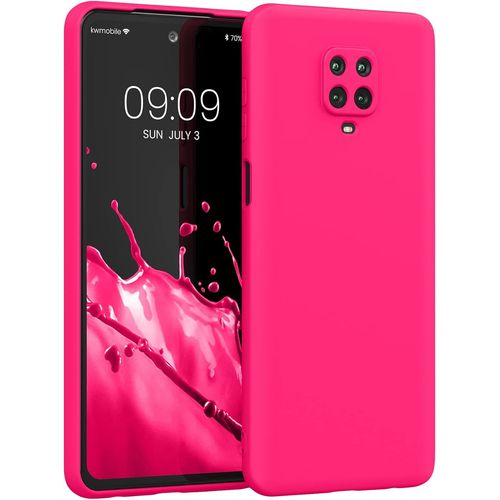 Housse Compatible Avec Xiaomi Redmi Note 9s / 9 Pro / 9 Pro Max Coque - Housse De Téléphone Souple Et Fine En Tpu Silicone - Rose Fluo