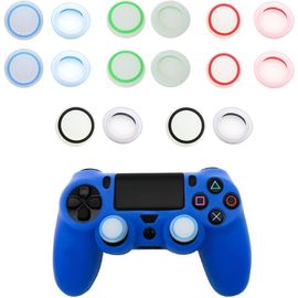 Lkljij-16pcs Capuchon Joystick, Capuchons De Joystick Pour Ps5/Ps4/Ps3, Capuchons De Manette De Jeu, Grip Caps Joystick Thumbstick, Capuchons Manette Pouce Protection Silicone, Capuchons De Pouce