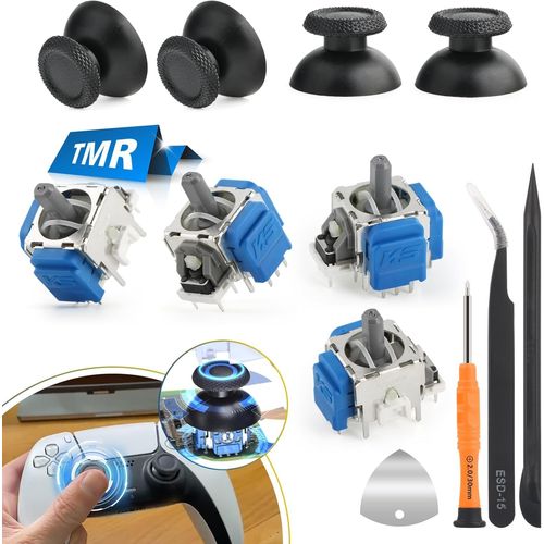 Joystick 3D pour Sony PS5 - 4 Pièces - Joystick Thumbstick - Outils Réparation - Bleu - Acrylonitrile butadiène styrène (ABS)