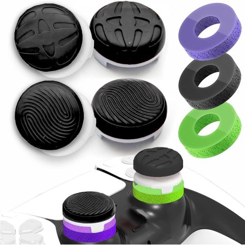 Lkljij-Grip Joystick Ps5 - Fps Capuchons Joystick Ps5 & Ps4 Accessoires Manette Ps4 7 Set, 4 Thumbsticks Grip + 3 Anneaux De Précision Controller Thumb Grips À Aide Avec Viser, Réduire Pouce Fatigue
