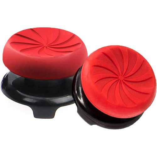 Thumbsticks, Silicone Joystick Grips Caps pour PS4 Controller et pour PS5 Controller à Aide avec Viser, Controller et Réduire Pouce Fatigue, Rouge, 2 pièces