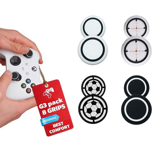Lkljij-Lot De 8 Poignées Ps5 | Thumbstick Ps5 | Grips Manette Ps5 | Couvercles Joystick Ps4 | Grips Manette Ps4 | Boutons Manette Ps5 | Grips Pour Ps4 | 8 Poignées Pour Le Pouce En Silicone | Coques